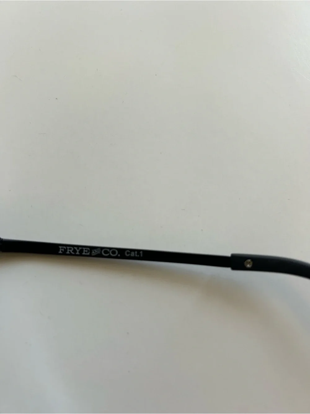 Frye and Co Aviator Sunglasses matter black light teal lens